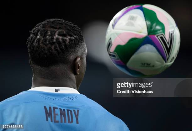 Benjamin Mendy of Manchester City during the Carabao Cup third round match between Manchester City and AFC Bournemouth at Etihad Stadium on September...