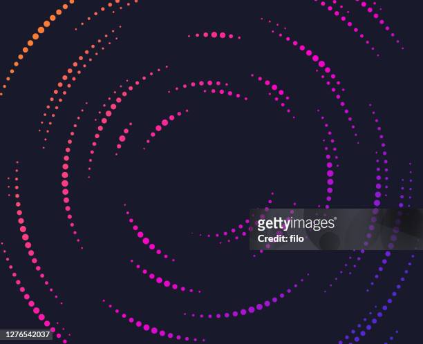 dot spiral gradient linie abstrakt - herumwirbeln stock-grafiken, -clipart, -cartoons und -symbole