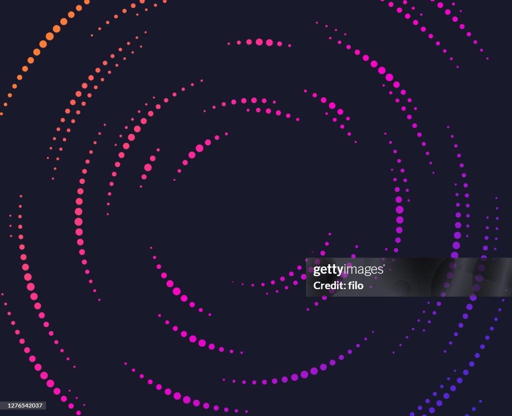 Dot Spiral Gradient Line Abstract