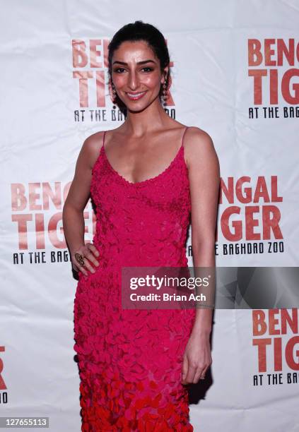 Necar Zadegan attends the after party for opening night of "Bengal Tiger At The Baghdad Zoo" at Espace on March 31, 2011 in New York City.