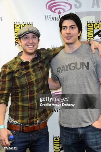 Samuel Routh Sam Huntington and Brandon Routh attend Wondercon 2011 at Moscone ...