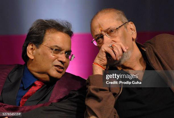 Subhash Ghai and Veteran Actor Shammi Kapoor attend the convocation celebration for the 3rd batch of students of Whistling Woods International on...