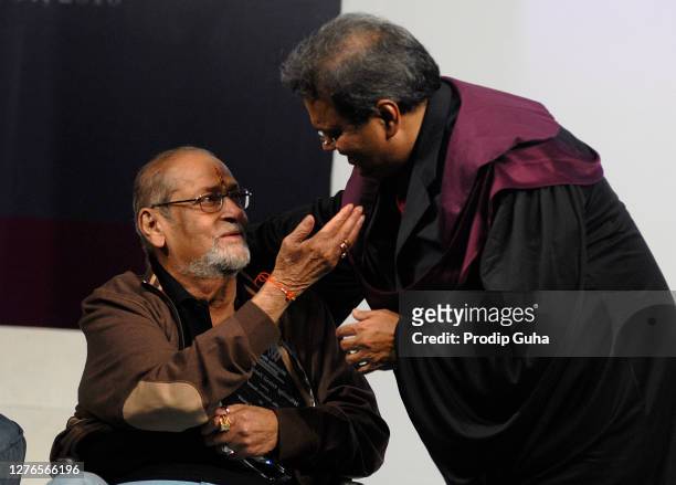 Veteran Actor Shammi Kapoor and Subhash Ghai attend the convocation celebration for the 3rd batch of students of Whistling Woods International on...