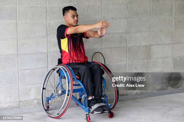 behindertensammlung - freizeit - nylonband mit klettverschluss stock-fotos und bilder