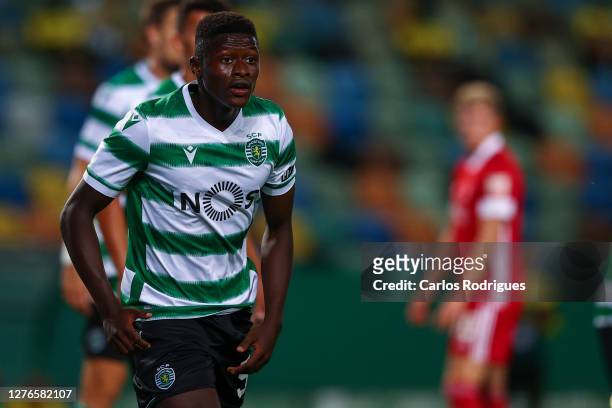 Nuno Mendes of Sporting CP during the UEFA Europa League third qualifying round match between Sporting CP and Aberdeen at Estadio Jose Alvalade on...