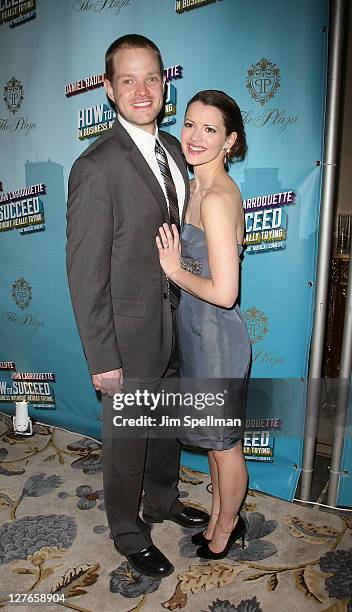 Actress Rose Hemingway and guest attend the after party for the Broadway opening night of "How To Succeed In Business Without Really Trying" at The...