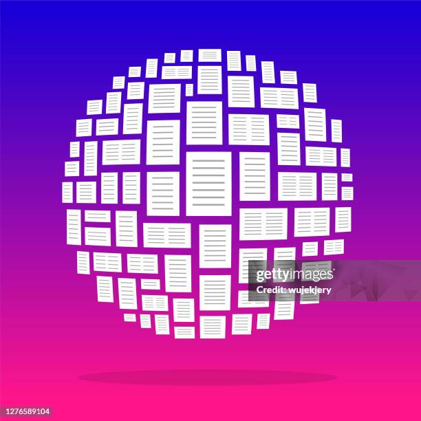 cloud computing concept illustration - virtual library stock illustrations