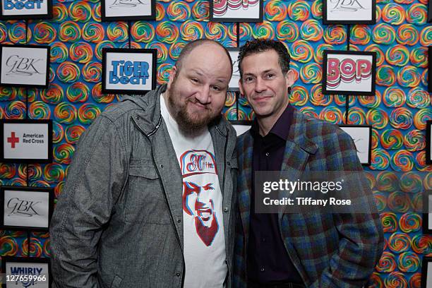 Actor Stephen Kramer Glickman and Founder & CEO of GBK Productions Gavin Keilly attend the GBK Kid's Choice Awards 2011 Gift Lounge at the SLS Hotel...