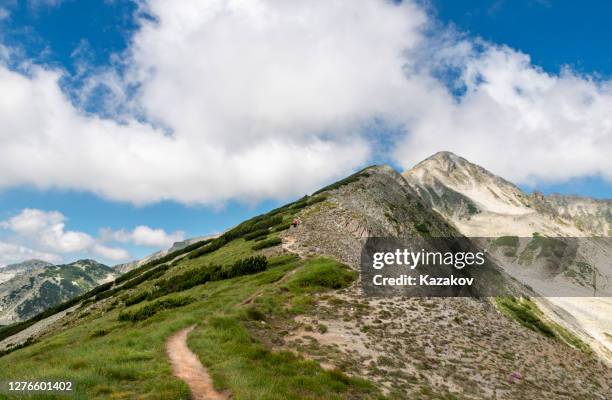 view at polezhan peak in pirin mountain, bulgaria. - pirin mountains stock pictures, royalty-free photos & images