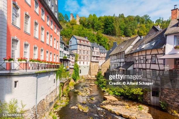 view on monschau germany - aachen stock pictures, royalty-free photos & images