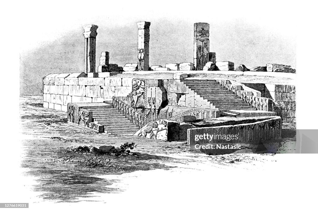 Ruins of the Palace of Xerxes in Persepolis, Iran