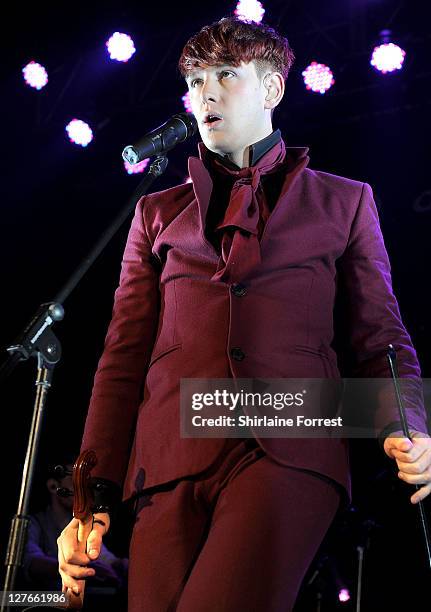 Patrick Wolf performs at Manchester Academy on March 26, 2011 in Manchester, England.