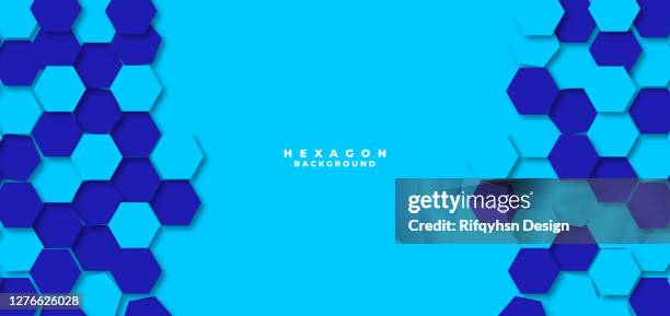 abstract modern hexagonal background design. geometric abstract background with hexagons pattern. honeycomb, science and technology vector illustration - clone data stock illustrations