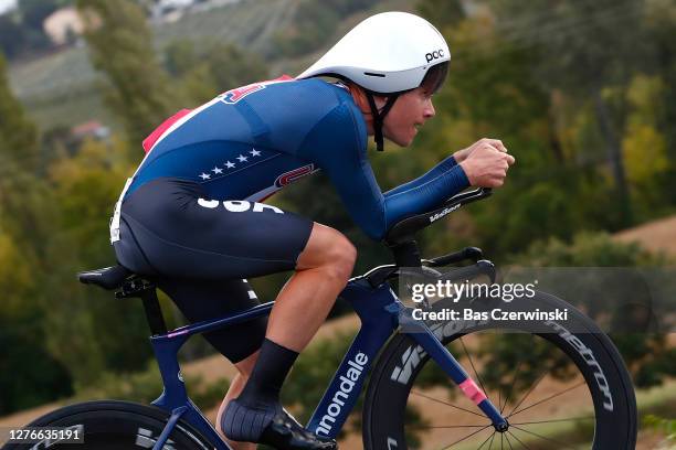 Lawson Craddock of The United States / during the 93rd UCI Road World Championships 2020, Men Elite Individual Time Trial a 31,7km race from Imola to...