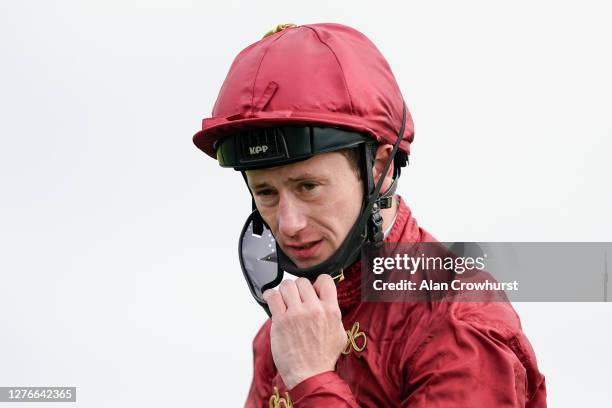Oisin Murphy after riding Kameko to win The Shadwell Joel Stakes at Newmarket Racecourse on September 25, 2020 in Newmarket, England. Owners are...