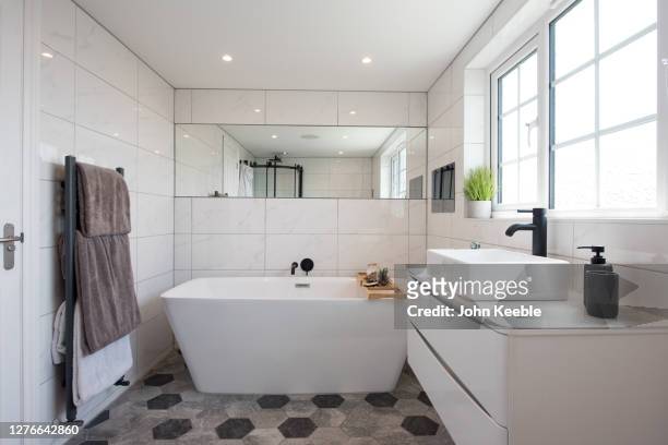 property interiors - domestic bathroom stock pictures, royalty-free photos & images