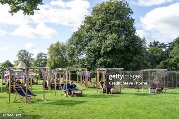 Social distancing audience at Picnic At The Castle 2020 at Warwick Castle on September 25, 2020 in Warwick, England.