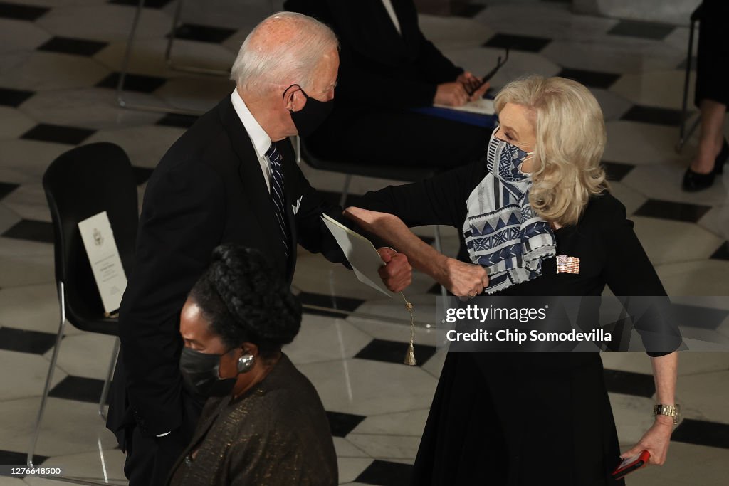 Justice Ruth Bader Ginsburg Lies In State At US Capitol Building