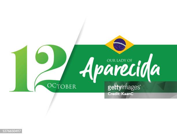 ilustrações, clipart, desenhos animados e ícones de nossa senhora aparecida com ilustração de estoque de bandeira do brasil - maria sorte