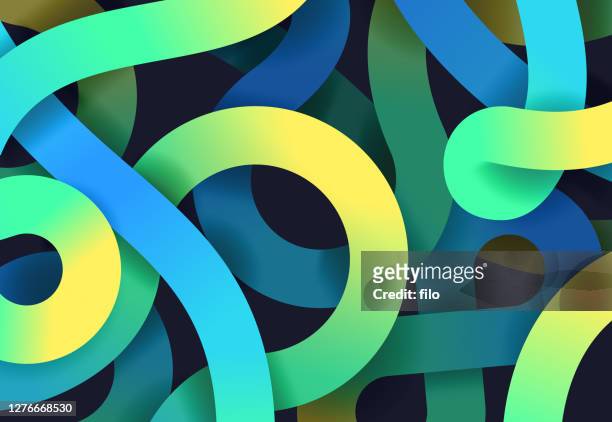 ilustrações de stock, clip art, desenhos animados e ícones de abstract swirl gradient overlap abstract background - line