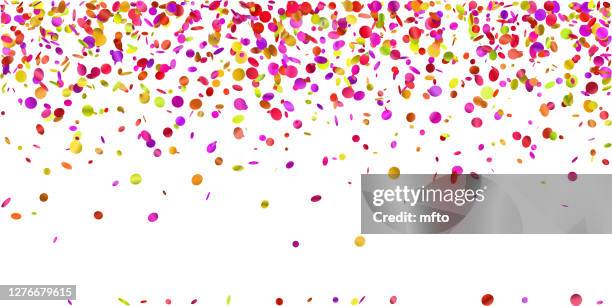 confetti - confetti falling on white stock illustrations