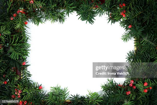 holiday christmas frame. - christmas picture frame stock pictures, royalty-free photos & images