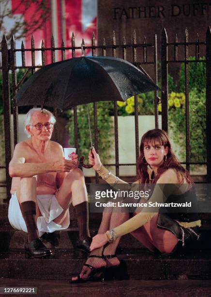 Year-old Liv Tyler, in fishnet stockings in the rain at midnight, films a cameo scene for Woody Allen's, "Everyone Says I Love You." Her scene was...
