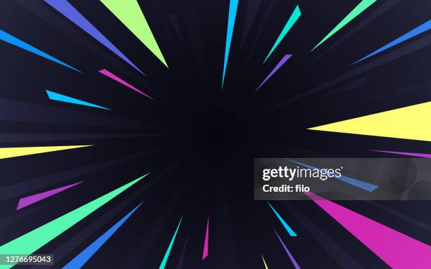 stockillustraties, clipart, cartoons en iconen met abstract blast explosion transition speed achtergrond - anime