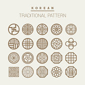 Various Korean traditional pattern vector set. EPS10