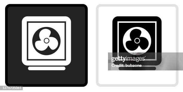 laundry machine icon on black button with white rollover - laundry machine stock illustrations