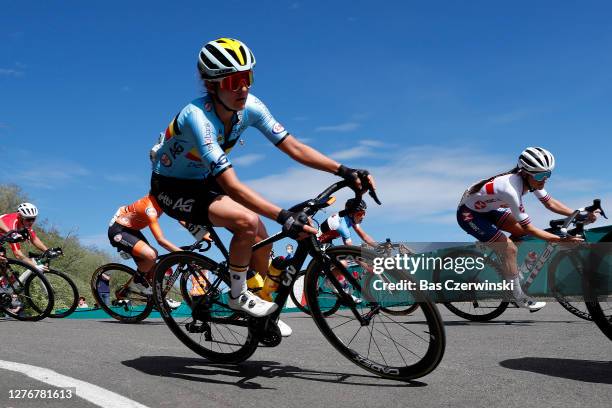 Valerie Demey of Belgium / Elisabeth Deignan-Armitstead of The United Kingdom / during the 93rd UCI Road World Championships 2020, Women Elite Road...