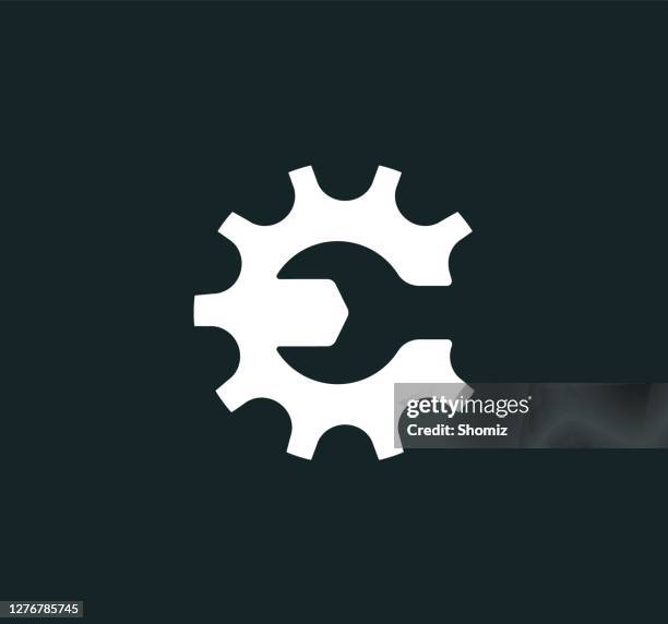 illustrazioni stock, clip art, cartoni animati e icone di tendenza di icona della lettera e - meccanismi