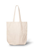 canvas tote bag with clipping path.