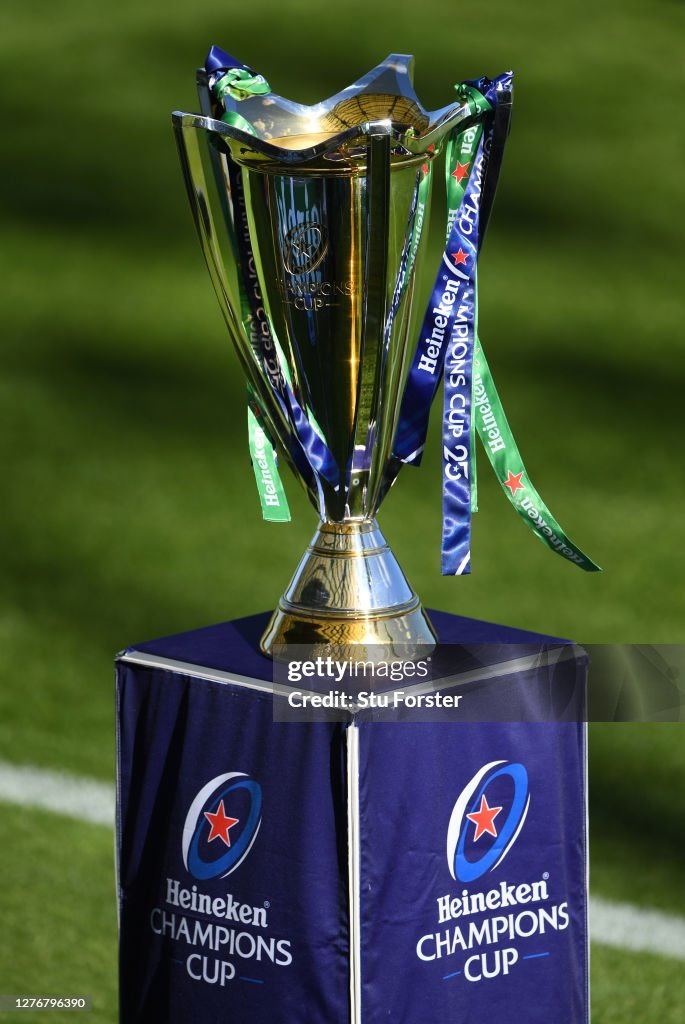 The Heineken Cup trophy pictured pitchside before the Heineken... News
