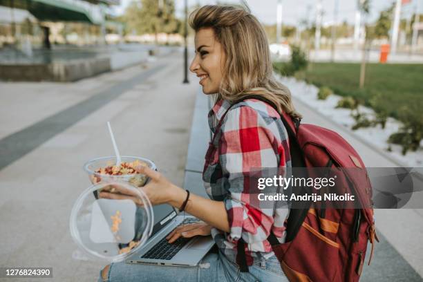Eating In Front Of Computer Photos and Premium High Res Pictures ...