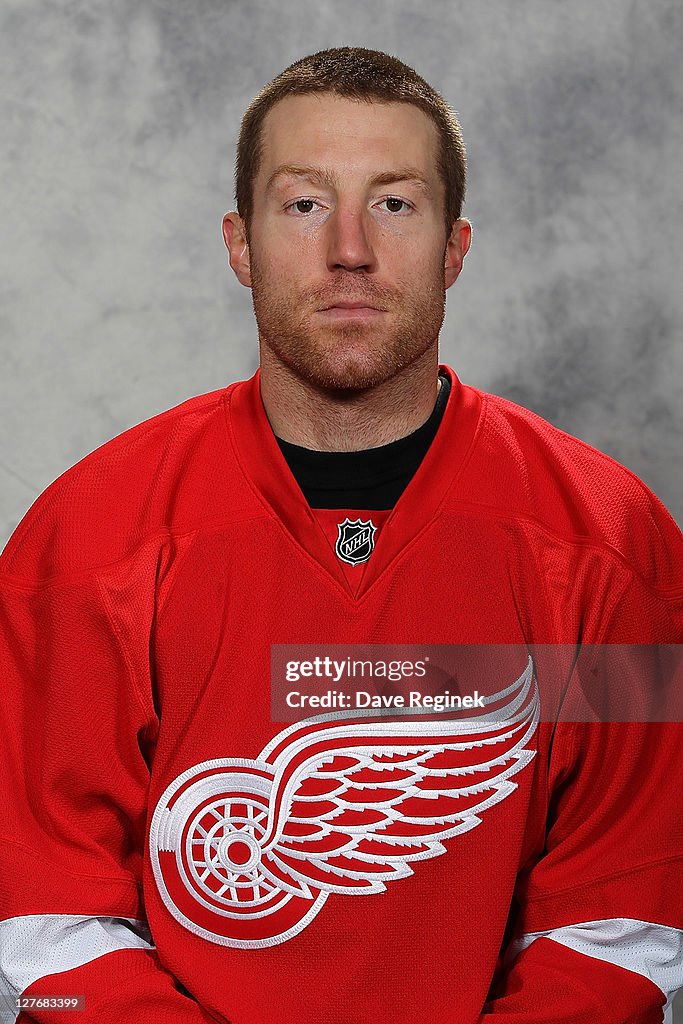 Mike Commodore of the Detroit Red Wings poses for his official... News ...