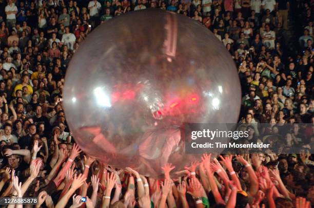 Wayne Coyne of Flaming Lips performs at the Greek Theatre on July 22, 2006 in Berkeley, California.