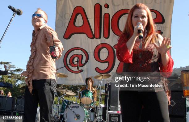 Fred Schneider and Kate Pierson of the B-52's perform at 97.3 Alice's Now & Zen event at Sharon Meadow in Golden Gate Park on September 17, 2006 in...