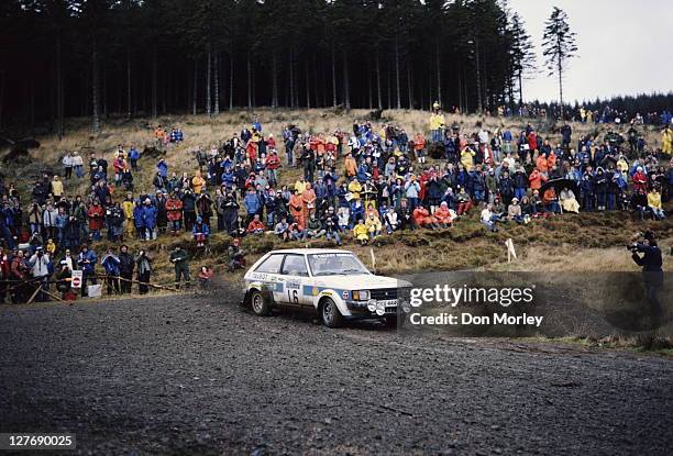 Henri Toivonen of Finland and co driver navigator Paul White drive the Talbot Sunbeam Lotus during the FIA World Rally Championship 29th Lombard RAC...