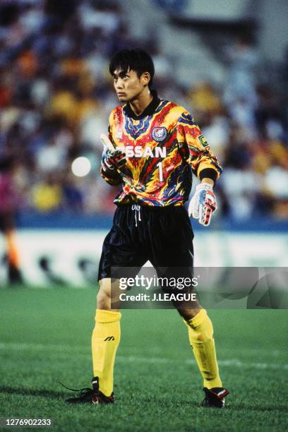 Yoshikatsu Kawaguchi of Yokohama Marinos in action during the J.League Nicos Series match between Yokohama Marinos and Shimizu S-Pulse at the...