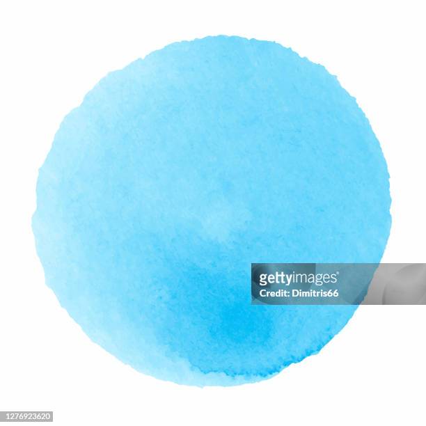 hand drawn watercolor stain - light blue paint stock illustrations