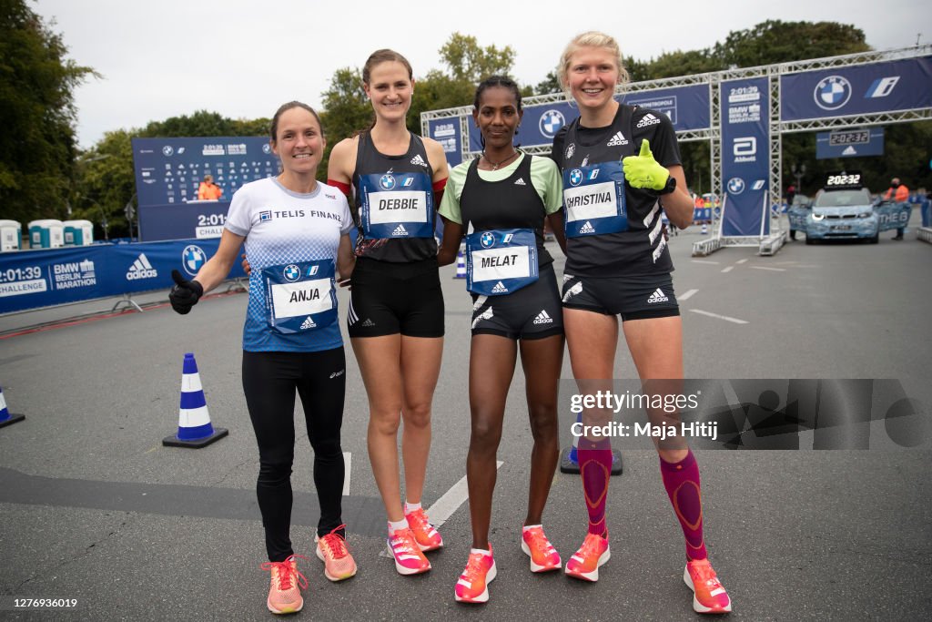 German Female 3000 Distance Racers German relay women runners Anja Scherl, Deborah Schöneborn, Melat ...