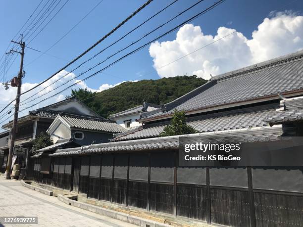 japanische traditionelle hafenstadt - präfektur hyogo stock-fotos und bilder