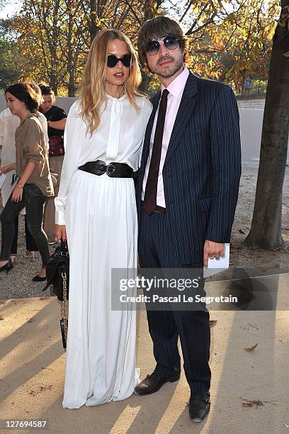 Rachel Zoe and Rodger Berman attend the Lanvin Ready to Wear Spring / Summer 2012 show during Paris Fashion Week at Jardin des Tuileries on September...