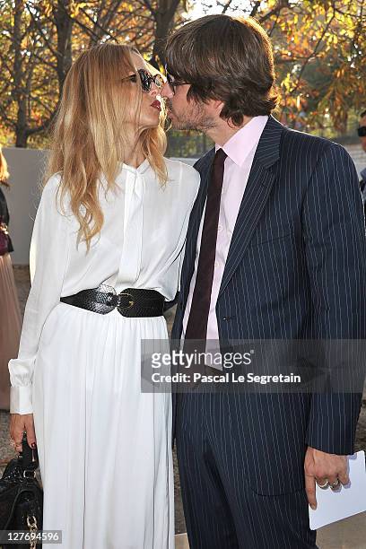 Rachel Zoe and Rodger Berman attend the Lanvin Ready to Wear Spring / Summer 2012 show during Paris Fashion Week at Jardin des Tuileries on September...