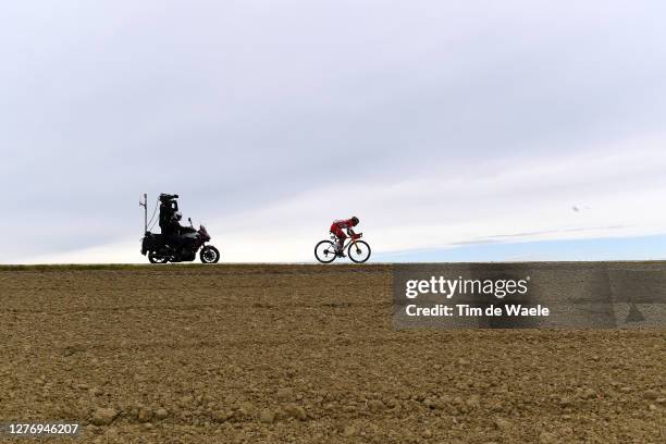 Yukiya Arashiro of Japan / Breakaway / during the 93rd UCI Road World Championships 2020, Men Elite Road Race a 258,2km race from Imola to Imola -...