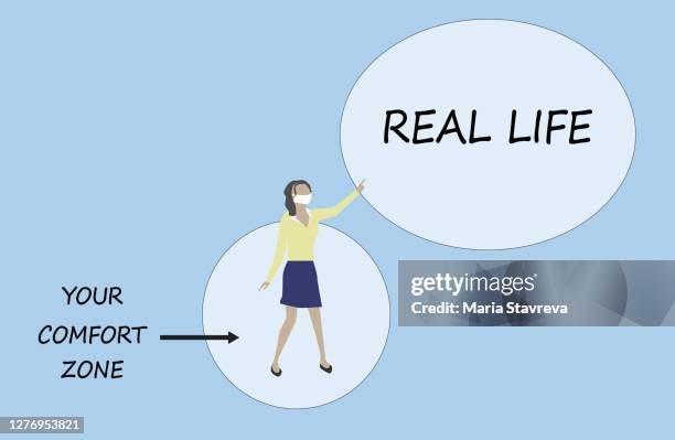 your comfot zone. - work zone stock illustrations