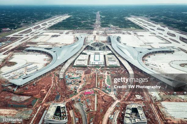 chengdu tianfu new airport - chengdu - fotografias e filmes do acervo