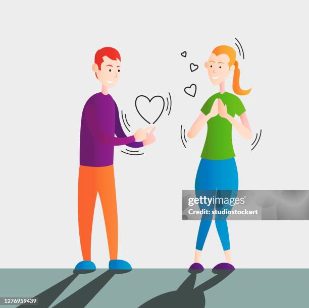 Couple In Sign Language 218 Sign Language Interpreter White Background High Res Illustrations ...