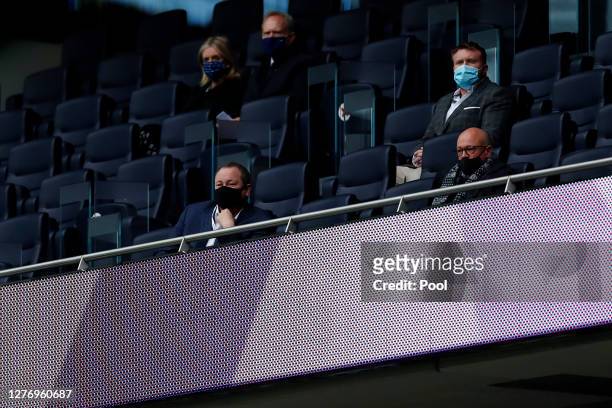 Mike Ashley, owner of Newcastle United looks on during the Premier League match between Tottenham Hotspur and Newcastle United at Tottenham Hotspur...